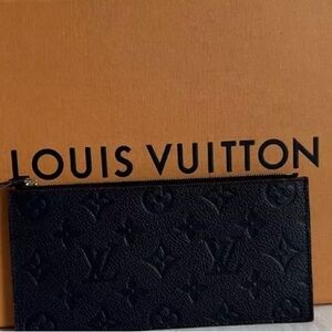 LOUIS VUITTON Felicie Monogram Empreinte Black Leather Zipped  Pouch Insert